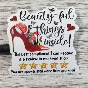 8/$20 1.5" Thank You Stickers 50ct Labels Beautiful Things Inside